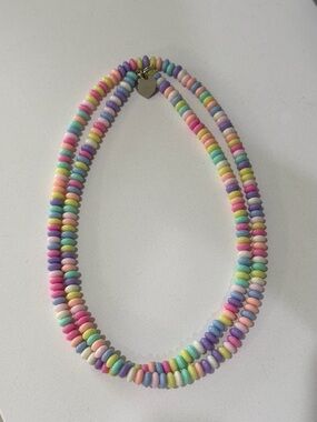 Candy Necklace Colorful Beaded Necklace 40”